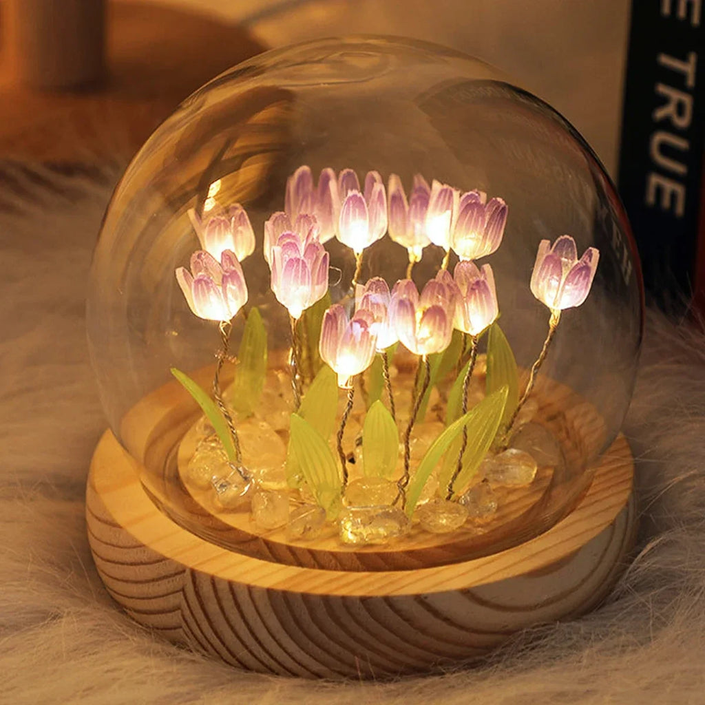 Tulip Glass Dome Light - Lámpara Tulipán en Cúpula de Cristal