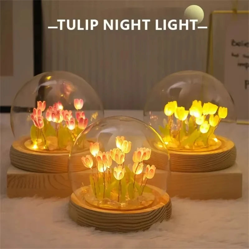 Tulip Glass Dome Light - Lámpara Tulipán en Cúpula de Cristal