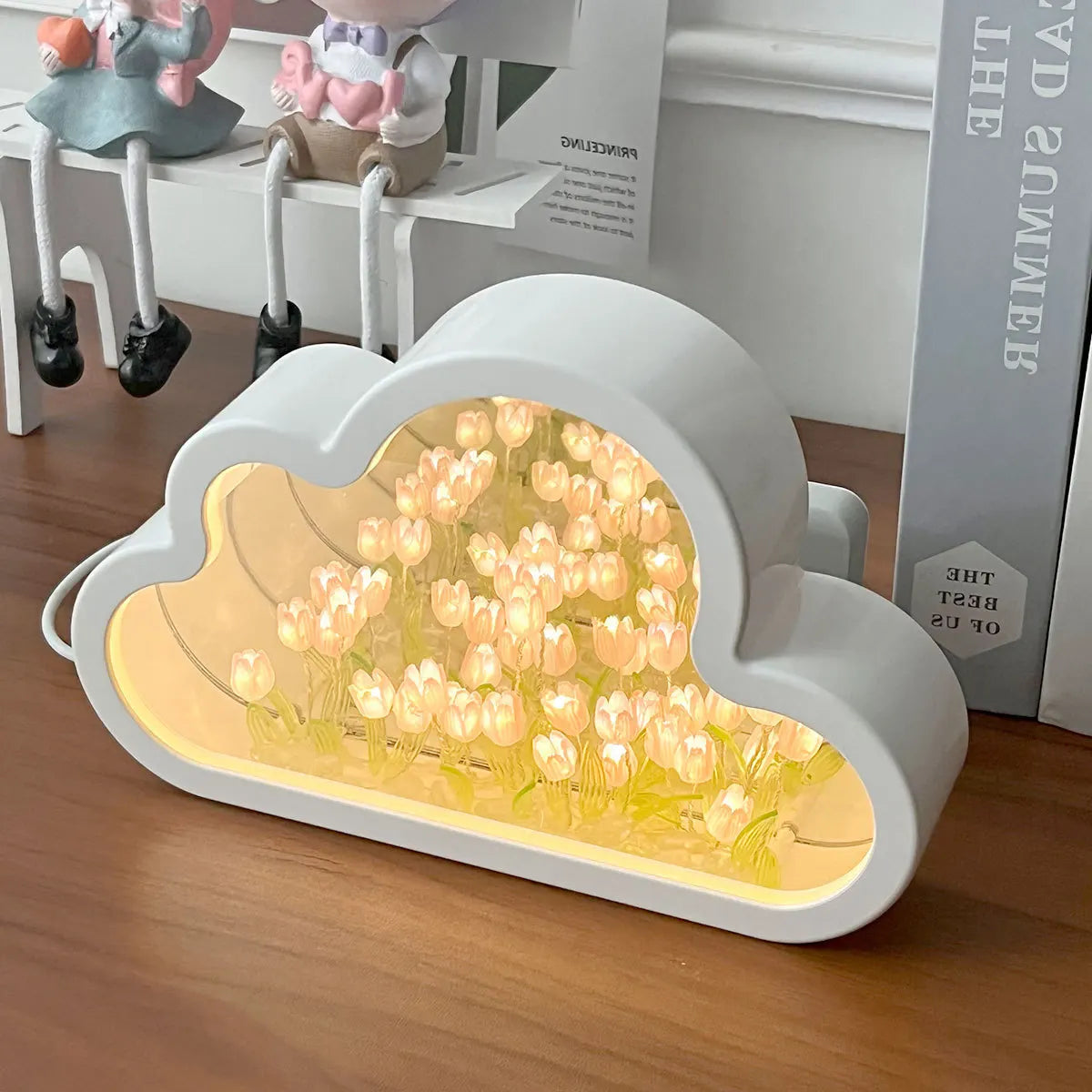 Tulip Mirror Night Light - Lámpara Espejo en Forma de Nube