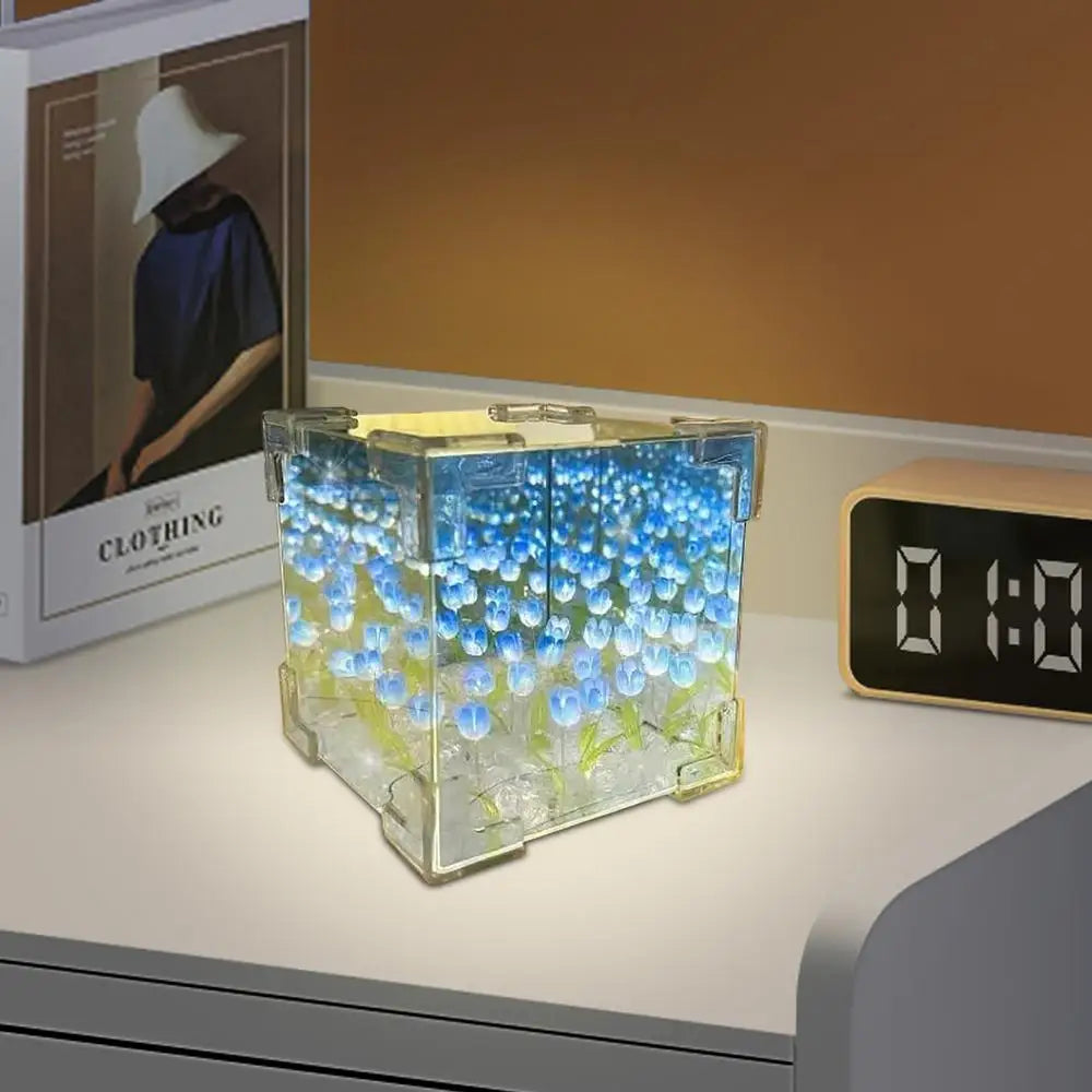 Tulip Cube Light - Lámpara Cubo de Tulipanes LED